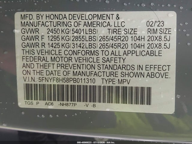 2023 HONDA PASSPORT AWD EX-L 9