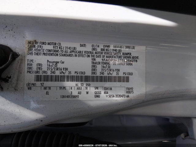 2014 FORD FOCUS SE 照片 9
