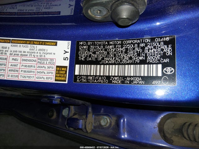 صورة 9 لـ 2018 Toyota PRIUS THREE
