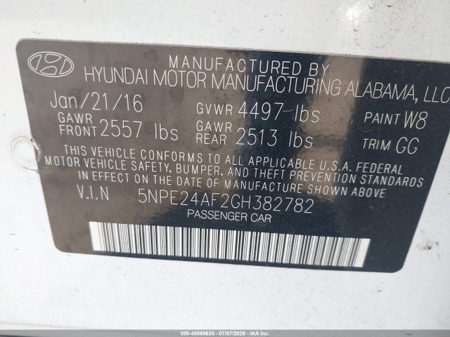 صورة 9 لـ 2016 Hyundai SONATA SE
