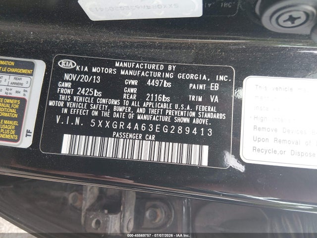 2014 KIA OPTIMA SXL TURBO 照片 9