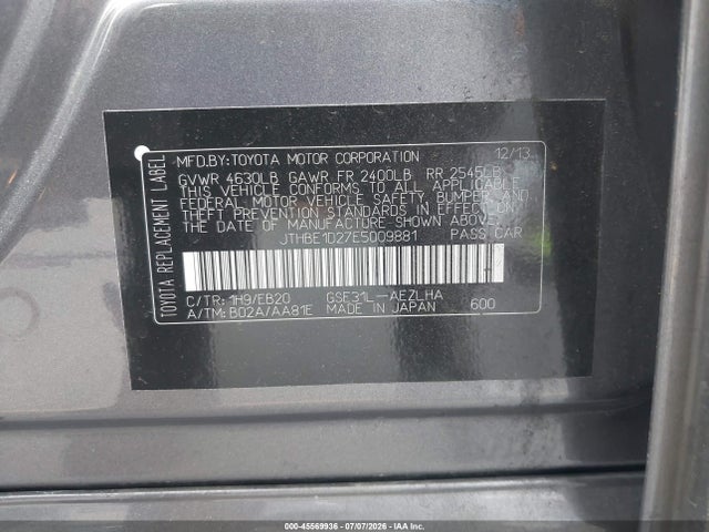 2014 Lexus IS 350 照片 9