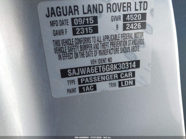 2016 Jaguar F-TYPE photo 9