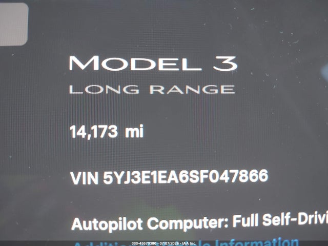 2025 Tesla MODEL 3 LONG RANGE REAR-WHEEL DRIVE/STANDARD REAR- 照片 15