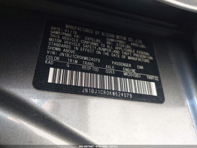 2019 NISSAN ROGUE SPORT S 9