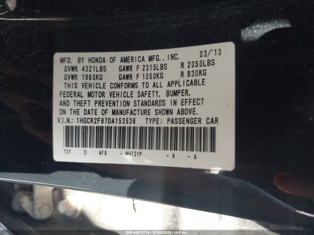 2013 Honda ACCORD EX-L 照片 9