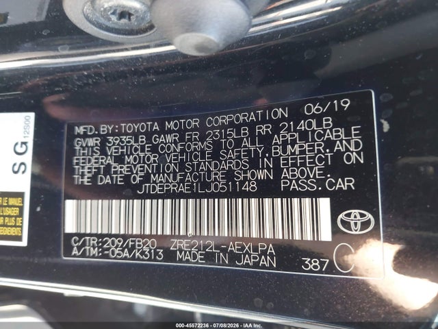 2020 Toyota COROLLA LE 照片 9