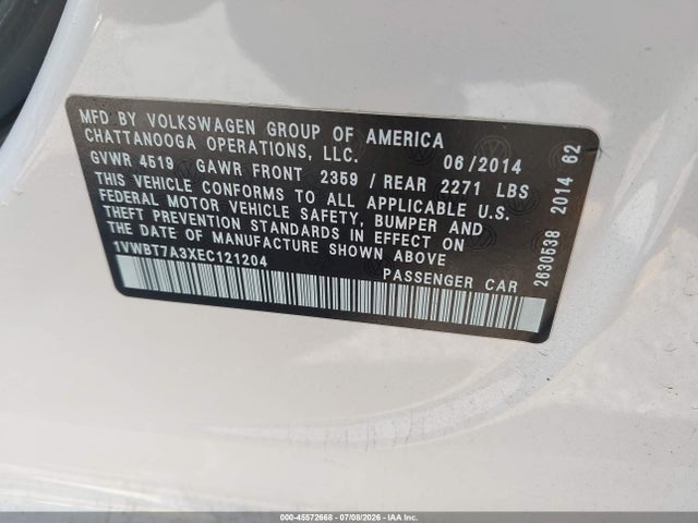 2014 Volkswagen PASSAT 1.8T SE 照片 9