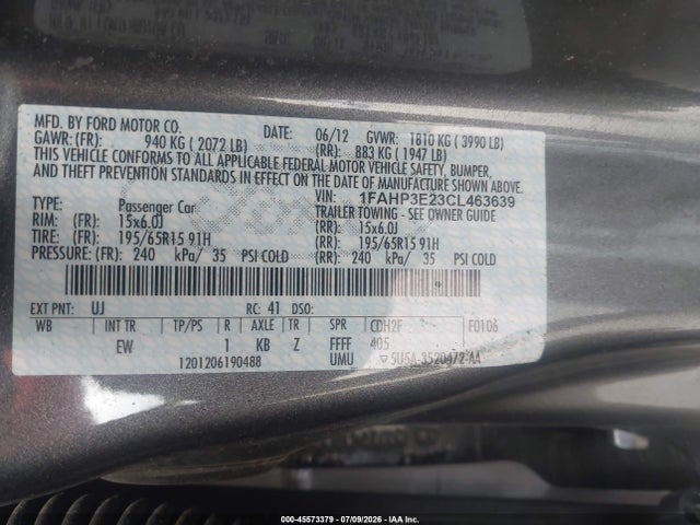 صورة 9 لـ 2012 FORD FOCUS S