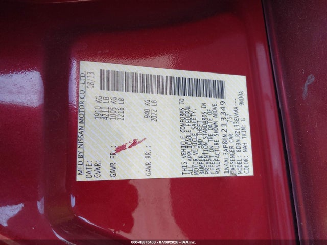2014 Nissan ALTIMA 2.5 S 照片 9