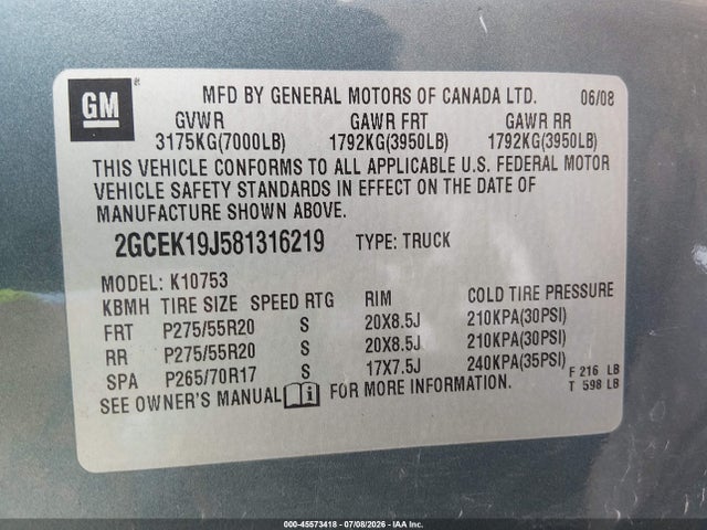 صورة مصغرة 9 لـ 2008 Chevrolet SILVERADO 1500 LT1