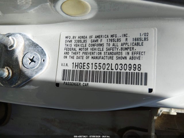 صورة 9 لـ 2002 Honda CIVIC LX