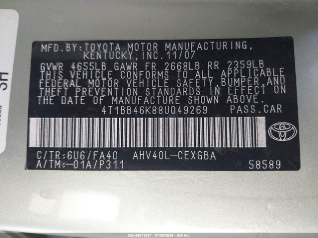 2008 Toyota CAMRY HYBRID — фото 9