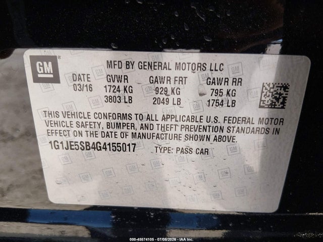 2016 Chevrolet SONIC LTZ AUTO 缩略图 9