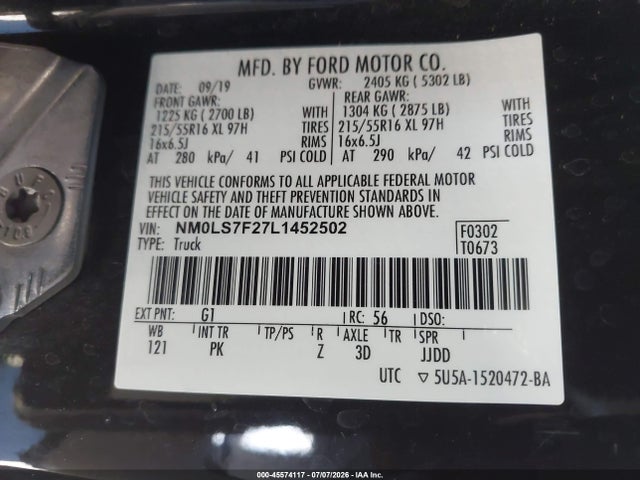 2020 FORD TRANSIT CONNECT XLT 9