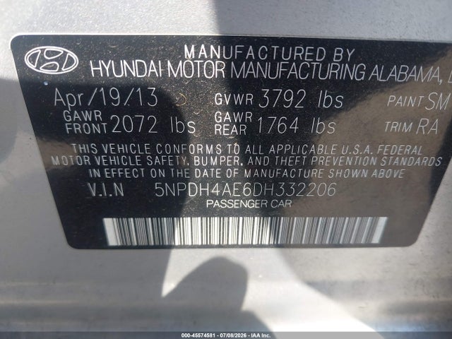 صورة 9 لـ 2013 Hyundai ELANTRA GLS