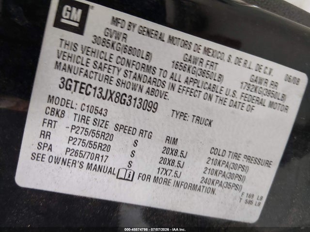 صورة 9 لـ 2008 GMC SIERRA 1500 SLE1