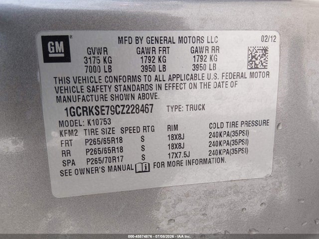 2012 Chevrolet SILVERADO 1500 LT 照片 9