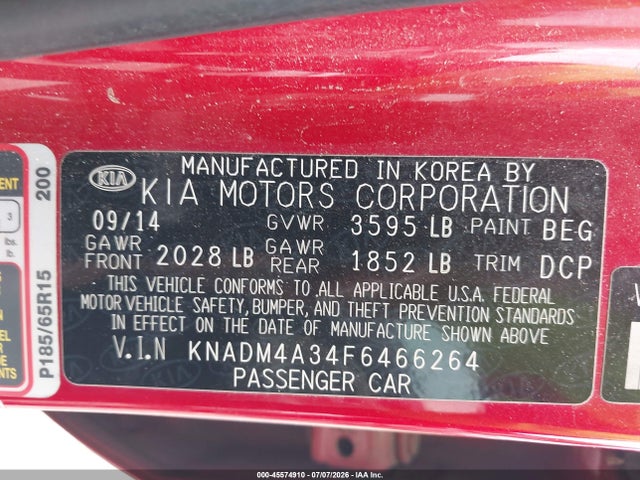 2015 KIA RIO LX 照片 9