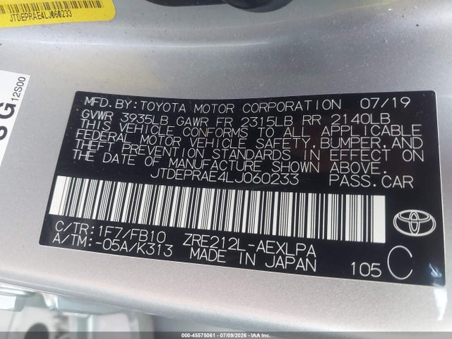 2020 Toyota COROLLA LE 照片 9