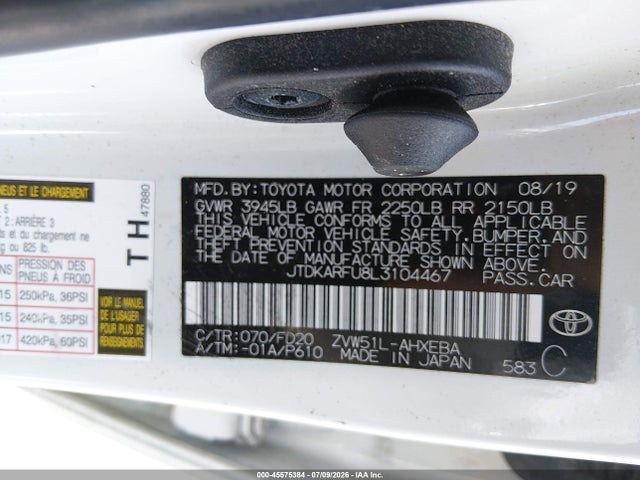 صورة 9 لـ 2020 Toyota PRIUS LE