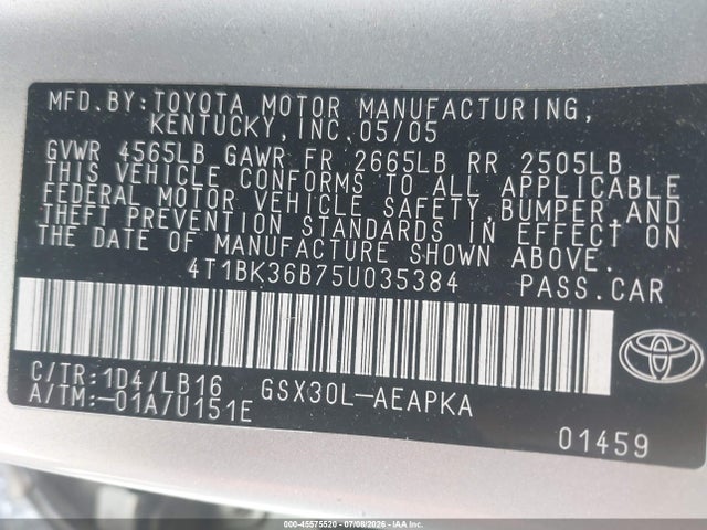 2005 Toyota AVALON LIMITED 照片 9