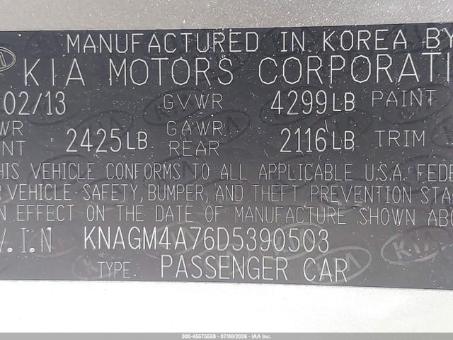 2013 KIA OPTIMA LX 照片 9