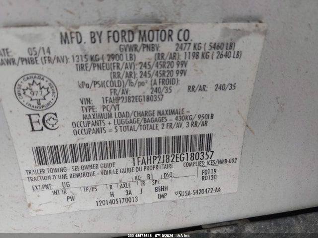 2014 FORD TAURUS LIMITED 照片 9