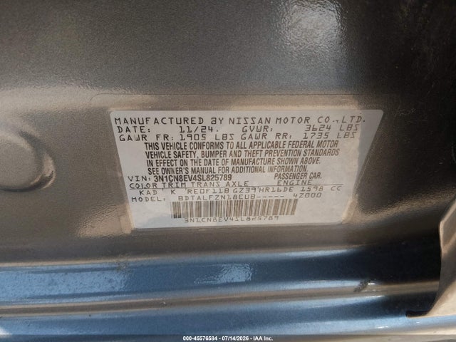 2025 Nissan VERSA 1.6 SV 照片 9