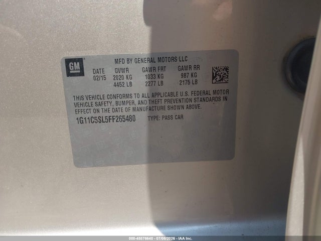 2015 Chevrolet MALIBU 1LT 照片 9