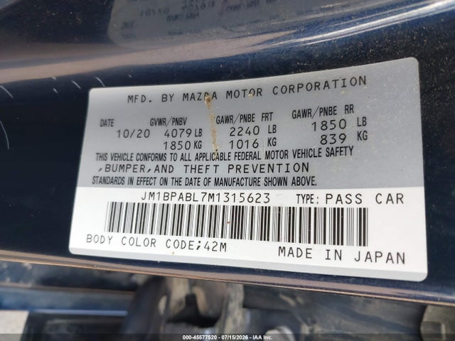 2021 MAZDA MAZDA3 SELECT 9