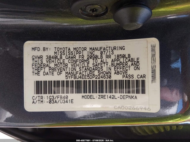 2013 Toyota COROLLA LE 照片 9
