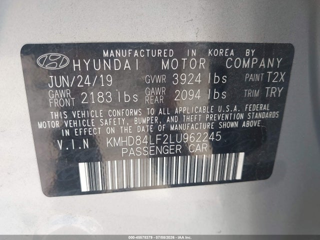 صورة 9 لـ 2020 Hyundai ELANTRA LIMITED