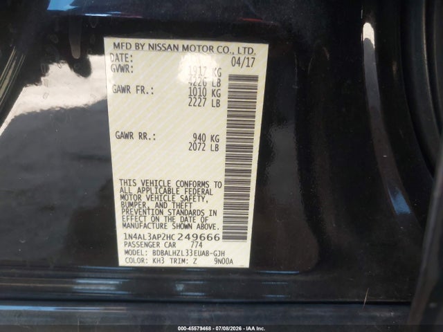 صورة 9 لـ 2017 Nissan ALTIMA 2.5 SR