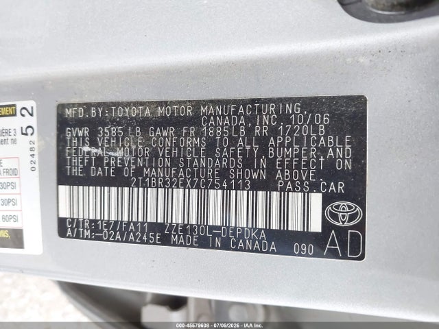 صورة 9 لـ 2007 Toyota COROLLA CE