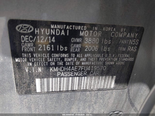 2015 Hyundai ELANTRA SE 照片 9