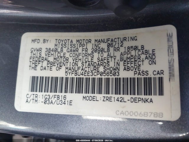 2012 Toyota COROLLA LE photo 9