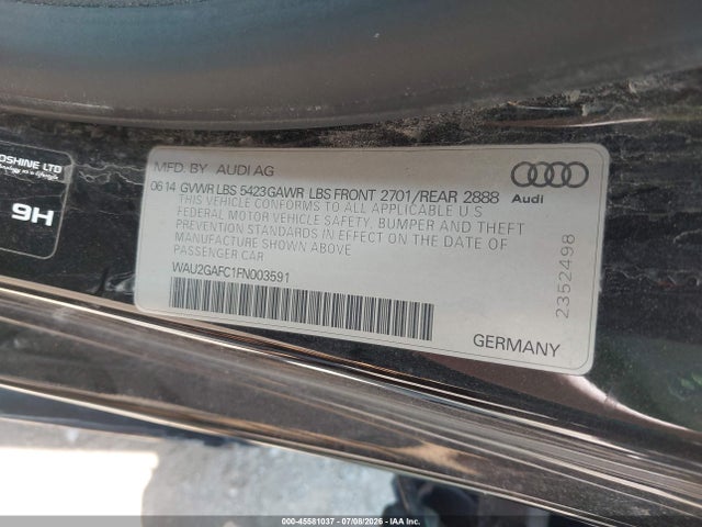 2015 AUDI A7 3.0T PREMIUM PLUS 照片 9