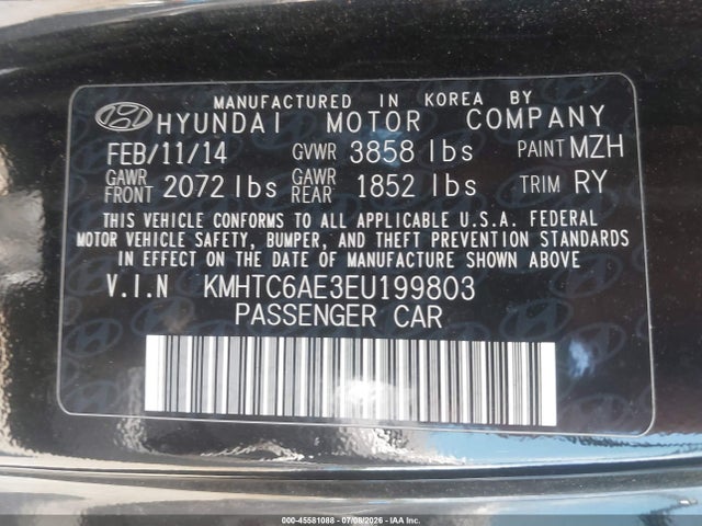صورة 9 لـ 2014 Hyundai VELOSTER TURBO W/BLACK