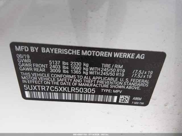 2019 BMW X3 SDRIVE30I 9