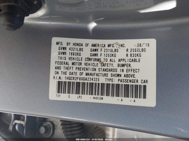 صورة 9 لـ 2016 Honda ACCORD EX-L
