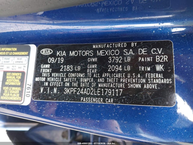 صورة 9 لـ 2020 KIA FORTE LXS
