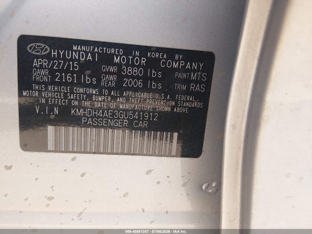 2016 Hyundai ELANTRA SE 照片 9