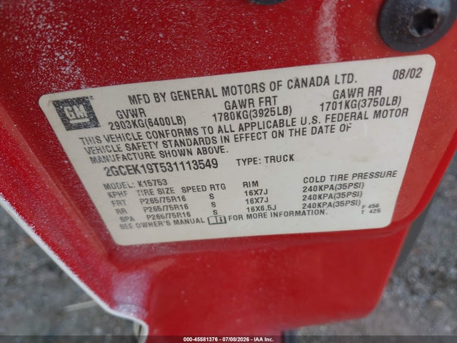 2003 Chevrolet SILVERADO 1500 LS 照片 9