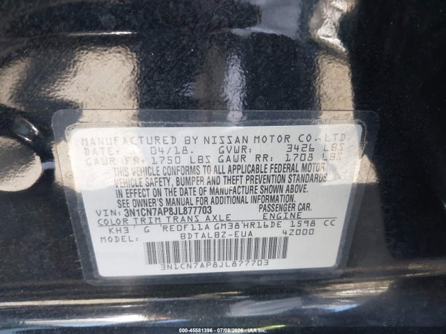 صورة 9 لـ 2018 Nissan VERSA 1.6 SV