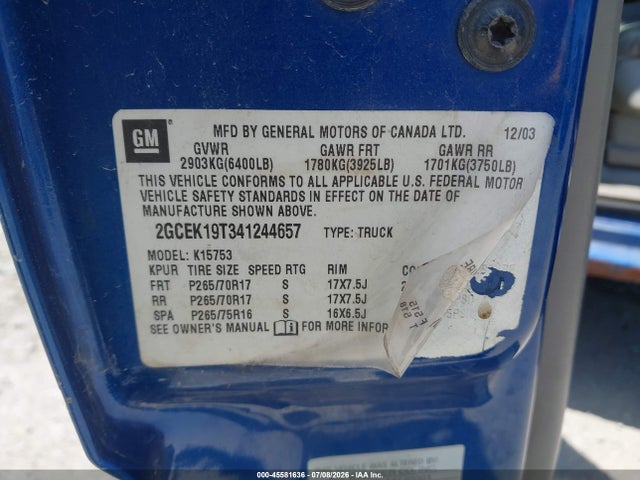 2004 Chevrolet SILVERADO 1500 LT 照片 9