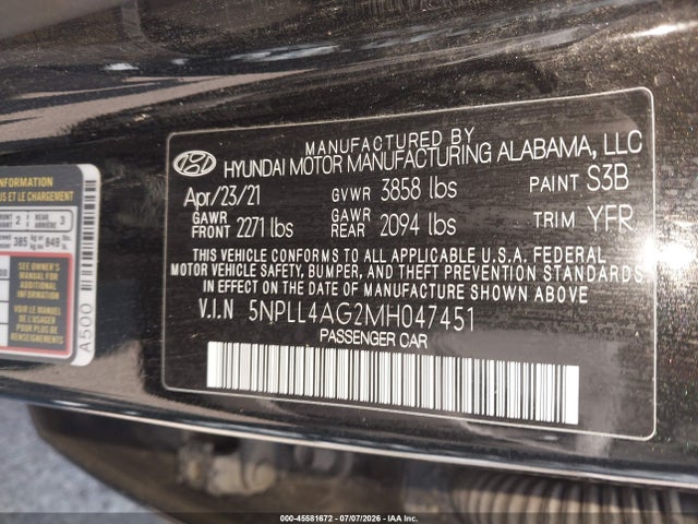 2021 Hyundai ELANTRA SE 照片 9