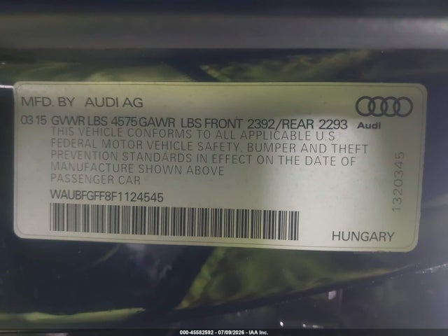 2015 AUDI A3 2.0T PREMIUM 照片 9