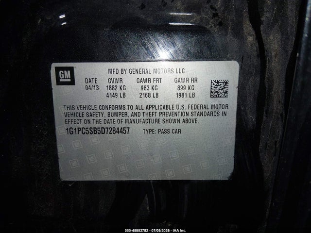 2013 Chevrolet CRUZE 1LT AUTO 照片 9