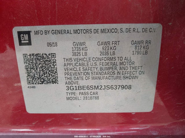 صورة 9 لـ 2018 Chevrolet CRUZE LT AUTO